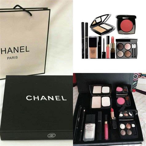 chanel mini make up set|Chanel lipstick gift set.